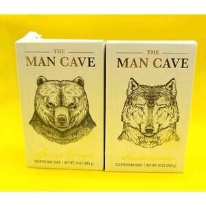 Set of 2 Mens CST CommonWealth Bath Bar Soap Man Cave Sandalwood Spiced Woods